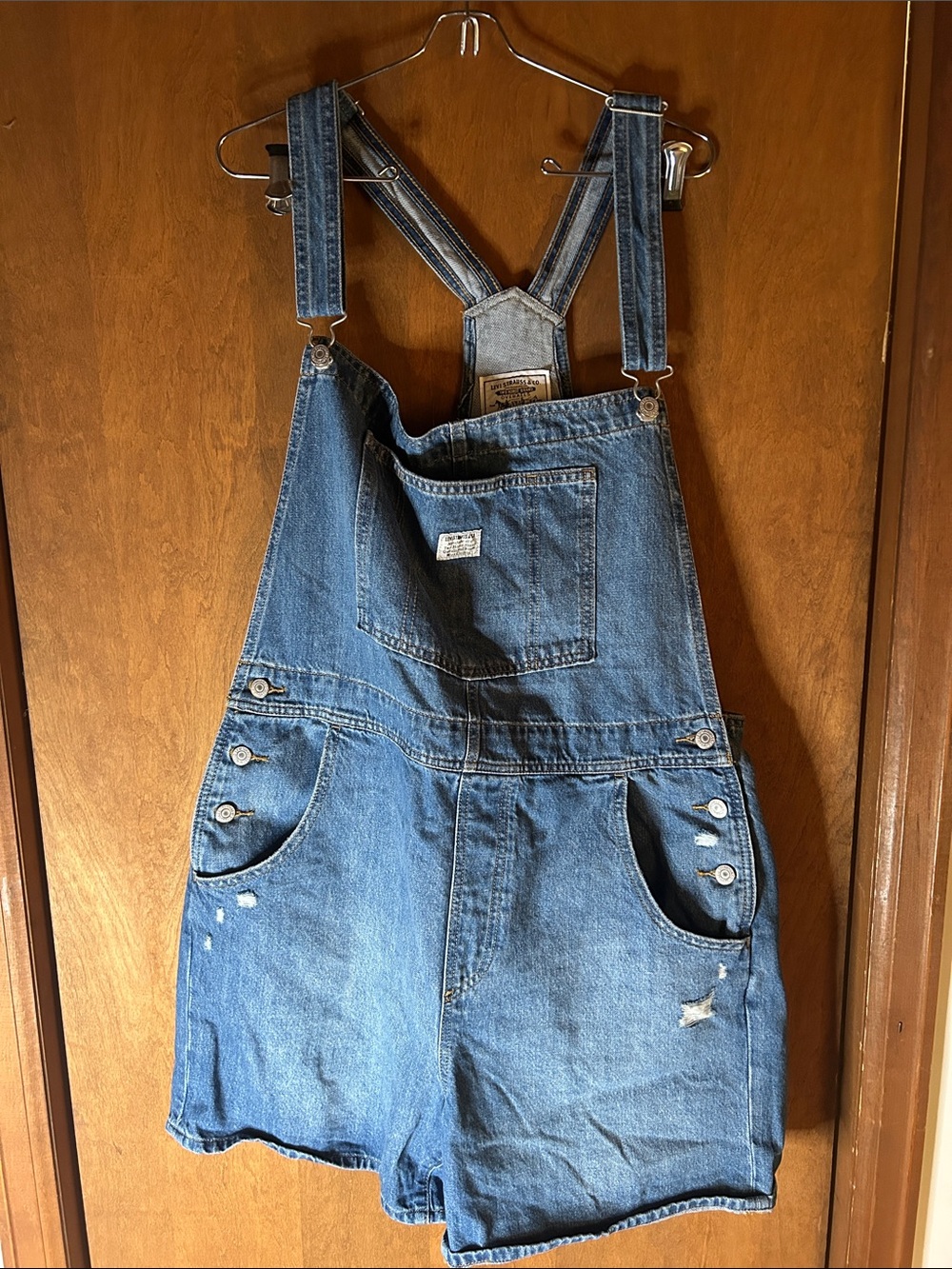 Denim Short Overalls - Blue